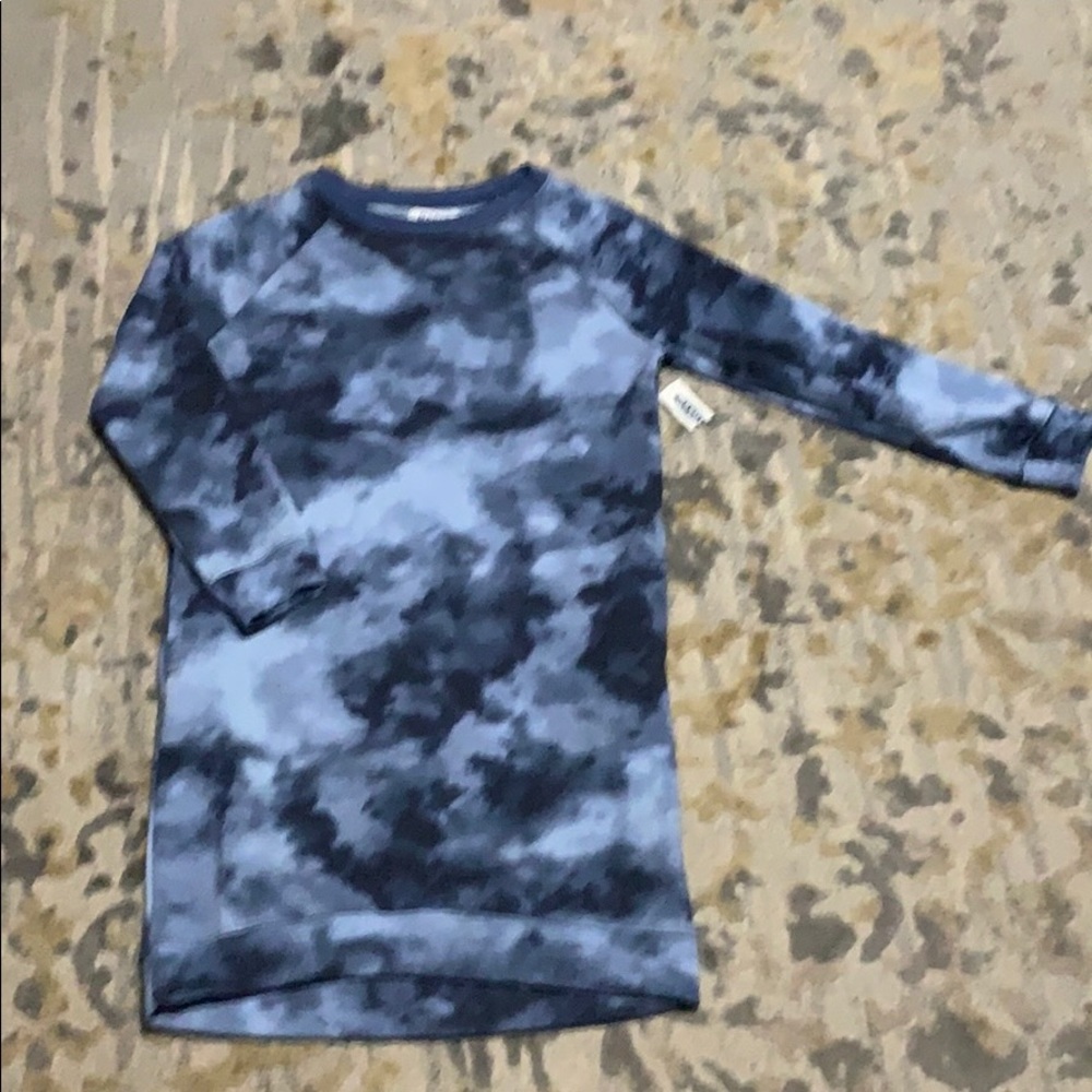 Tie-dye blue dress